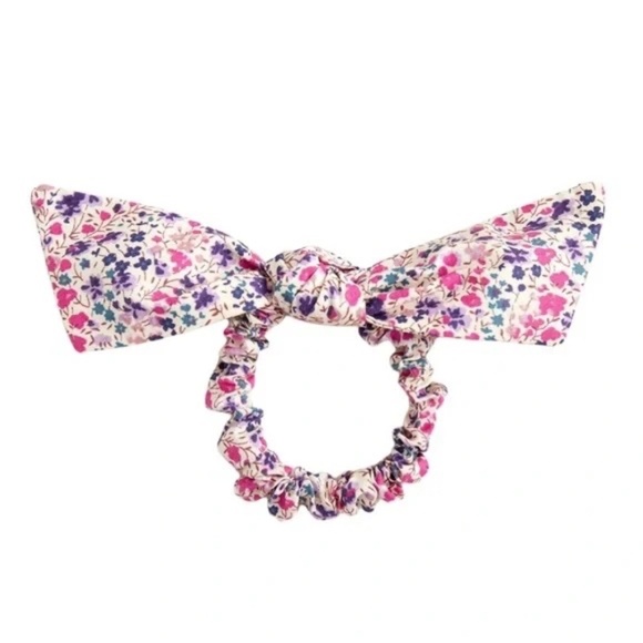 NWT J. Crew Liberty Print Hair Bow Floral Scrunchie - Picture 1 of 2